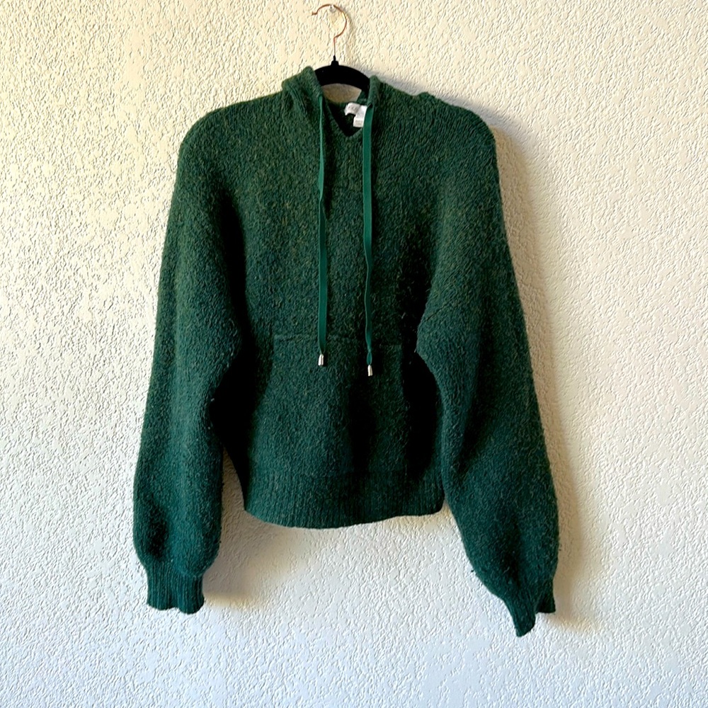 ASOS Hunter green hooded wool blend sweater